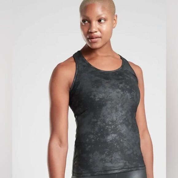 Athleta Shanti Misty Lace Print Racerback Tank Size XLT. - Picture 4 of 9